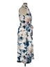 DKNY 100% Polyester Print Blue Casual Dress Size 14 - photo 4