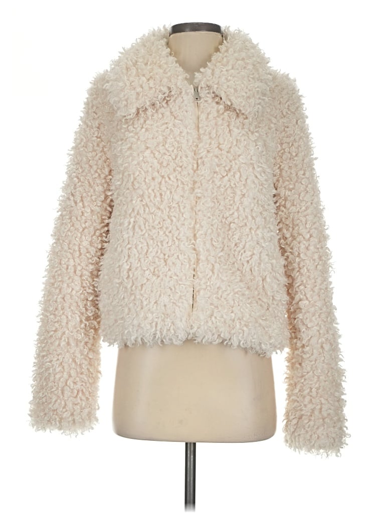 Pre-owned Tularosa Faux Fur Jacket In Ivory