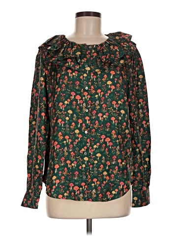 J.Crew Collection Long Sleeve Silk Top (view 1)