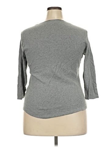 DressBarn Long Sleeve Henley (view 2)
