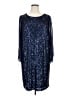 Connected Apparel Stars Blue Cocktail Dress Size 16 - photo 1
