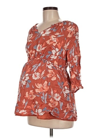 Isabel Maternity Short Sleeve Blouse (view 1)