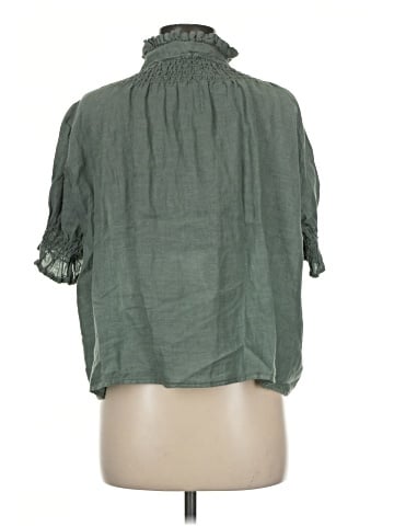 120% Lino 3/4 Sleeve Button-Down Shirt (view 2)