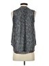 Ann Taylor 100% Polyester Gray Sleeveless Blouse Size XXS (petite) - photo 2