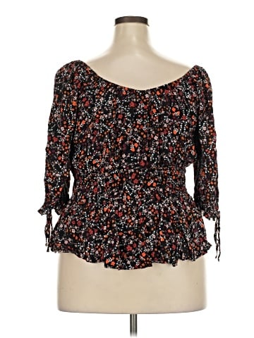 City Chic 3/4 Sleeve T-Shirt (view 2)