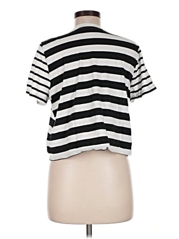 Madewell Softfade Cotton Boxy-Crop Tee in Mixed Stripe (view 2)