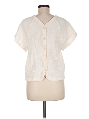 Madewell Lightspun Renwood Button-Back Top (view 2)