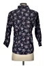 L.L.Bean 100% Cotton Floral Blue 3/4 Sleeve Button-Down Shirt Size S - photo 2
