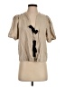 Zara Tan Short Sleeve Blouse Size S - photo 1