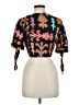 Assorted Brands 100% Cotton Black Short Sleeve Blouse Size M - photo 2