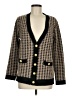 Tahari Houndstooth Brown Cardigan Size M - photo 1
