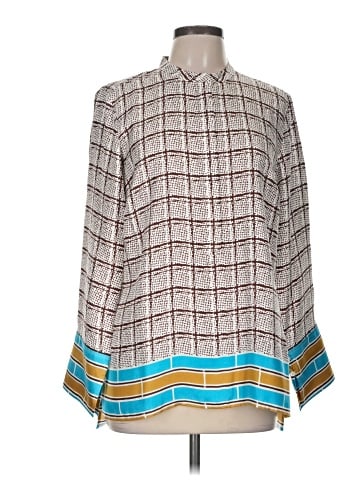 J.Crew Collection 3/4 Sleeve Silk Top (view 1)