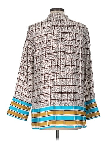 J.Crew Collection 3/4 Sleeve Silk Top (view 2)