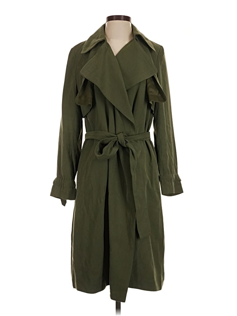 Pre-owned Club Monaco Trenchcoat In Green