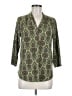 JM Collection Paisley Green 3/4 Sleeve Blouse Size M (petite) - photo 1