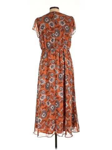 Madewell Sheer-Sleeve Button-Front Midi Dress in Gathered Blooms (view 2)