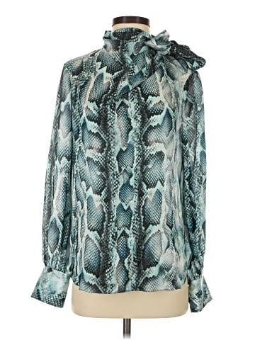 Elie Tahari Long Sleeve Silk Top (view 1)
