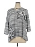 Alfred Dunner Gray 3/4 Sleeve Top Size 1X - photo 1