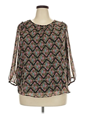 LC Lauren Conrad 3/4 Sleeve Blouse (view 1)