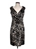 Connected Apparel Animal Print Black Cocktail Dress Size 10 - photo 1