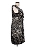 Connected Apparel Animal Print Black Cocktail Dress Size 10 - photo 4