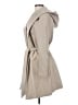 Zara 100% Polyester Solid Gray Coat Size S - photo 5