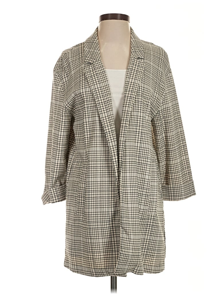 Pre-owned Stradivarius Coat In Gray