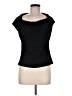 Worth 100% Silk Black Short Sleeve Top Size 8 - photo 1