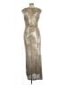 Connected Apparel Metallic Silver Cocktail Dress Size 10 - photo 2
