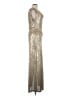 Connected Apparel Metallic Silver Cocktail Dress Size 10 - photo 4