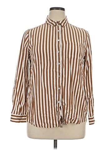 Jane and Delancey 3/4 Sleeve Button-Down Shirt (view 1)
