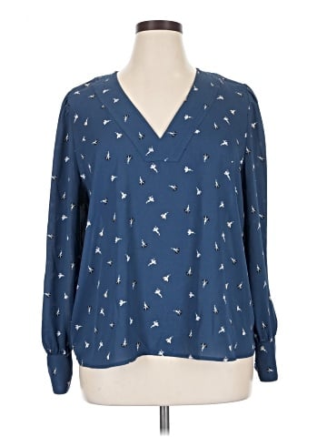 Ann Taylor Factory Long Sleeve Blouse (view 1)