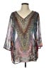 Valerie Stevens 100% Polyester Silver 3/4 Sleeve Blouse Size L - photo 1