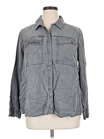 Express Long Sleeve Button-Down Shirt (view 1)