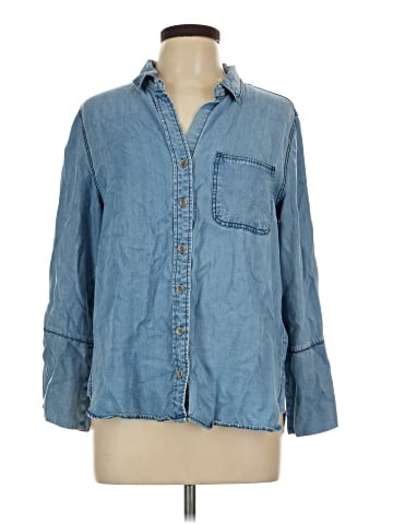 Velvet Heart 3/4 Sleeve Button-Down Shirt (view 1)