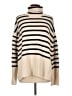 Gap 100% Cotton Stripes Ivory Turtleneck Sweater Size L (tall) - photo 1
