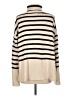 Gap 100% Cotton Stripes Ivory Turtleneck Sweater Size L (tall) - photo 2