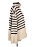 Gap 100% Cotton Stripes Ivory Turtleneck Sweater Size L (tall) - photo 4