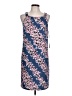 Perceptions Floral Blue Casual Dress Size L - photo 1