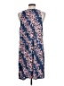 Perceptions Floral Blue Casual Dress Size L - photo 2