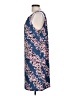 Perceptions Floral Blue Casual Dress Size L - photo 5
