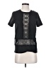 Sandro 100% Polyester Black Short Sleeve Top Size S (estimated) - photo 1
