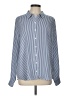 On 34th Stripes Blue Long Sleeve Blouse Size L - photo 1