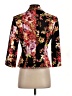 Grace Elements Floral Black Blazer Size 4 - photo 2