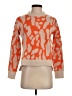 THML Animal Print Orange Pullover Sweater Size S - photo 1