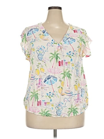 Calypso St. Barth Short Sleeve Blouse (view 1)