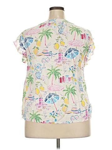 Calypso St. Barth Short Sleeve Blouse (view 2)