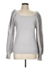 89th & Madison 100% Polyester Gray Long Sleeve Top Size L - photo 1