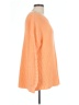 Soft Surroundings 100% Cotton Solid Orange Pullover Sweater Size L - photo 4