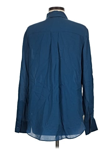 Theory Long Sleeve Silk Top (view 2)